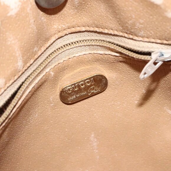 GUCCI GG Plus Supreme Shoulder Bag PVC Beige Gold Auth - Picture 14 of 16